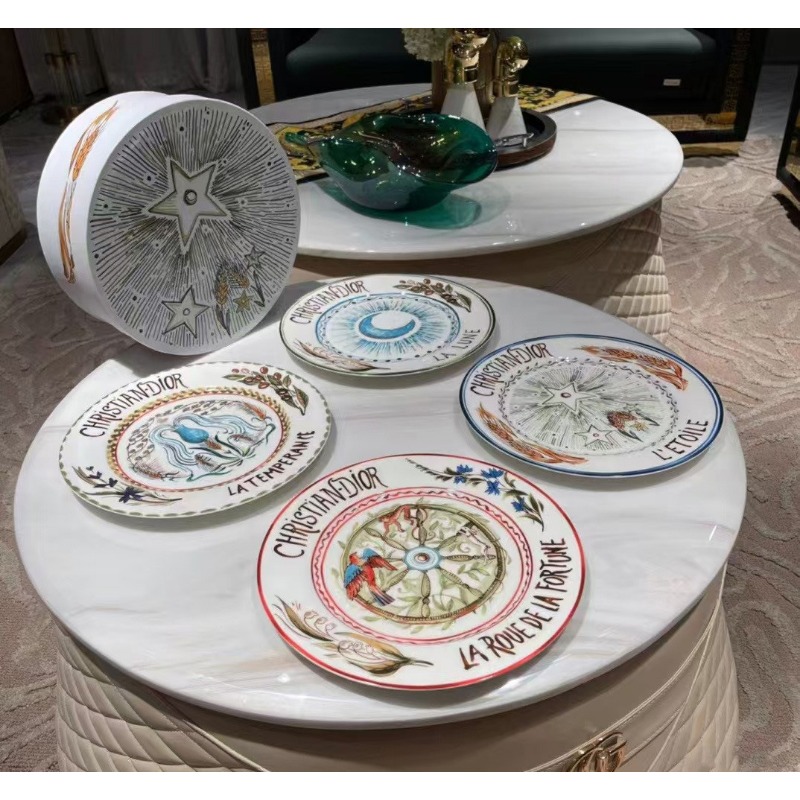 High-end Exquisite Bone China Western Food Plate Gift Box 4/6 Piece Ceramic Plate