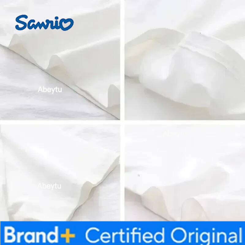 Sanrio Summer New Gothic Loli Kulomie Creative Print Pure Cotton Plus Size T-shirt for Women Fashion Y2K Retro Design Short Sleeved Top H260120