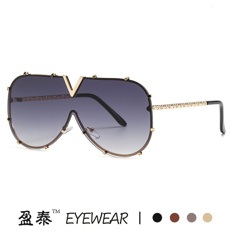 Luxury Brand Designer Sunglasses Unique Trendy Unisex V8 Sunglasses European And American Style Fashion Glasses One-Piece Unique Sunglasses Wholesale