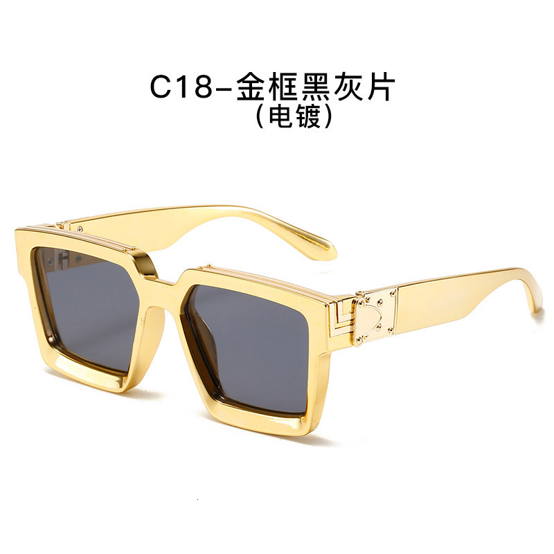 Luxury Brand Designer Sunglasses Fashion New European And American Style Versatile Party Sunglasses Glasses Elegant Face-Slimming Small Square Frame U