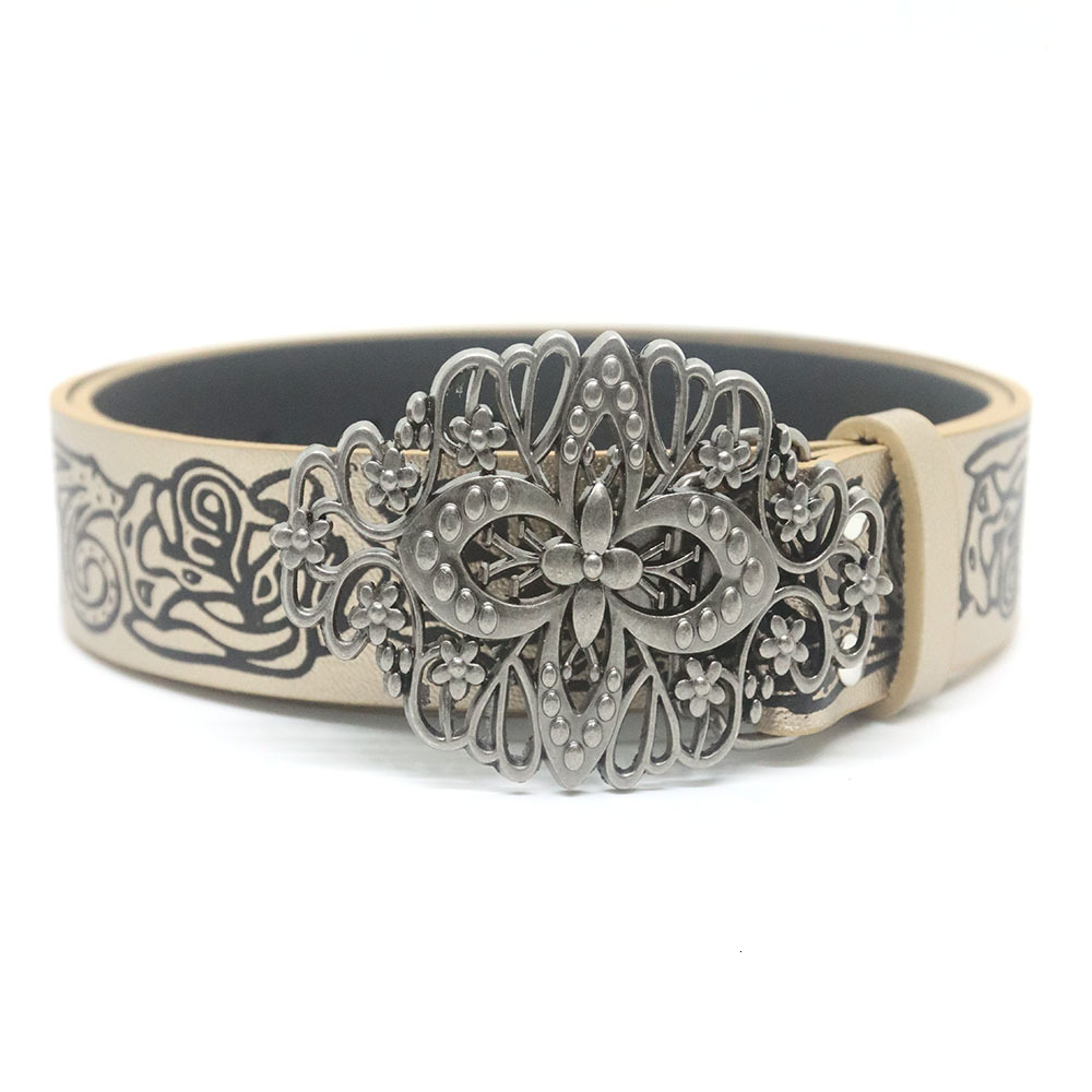 Luxury Brand Designer Belt Trendy New Embossed Belt With Hollow Cross Buckle For Jeans And Dresses Fashionable Versatile Personality Belt