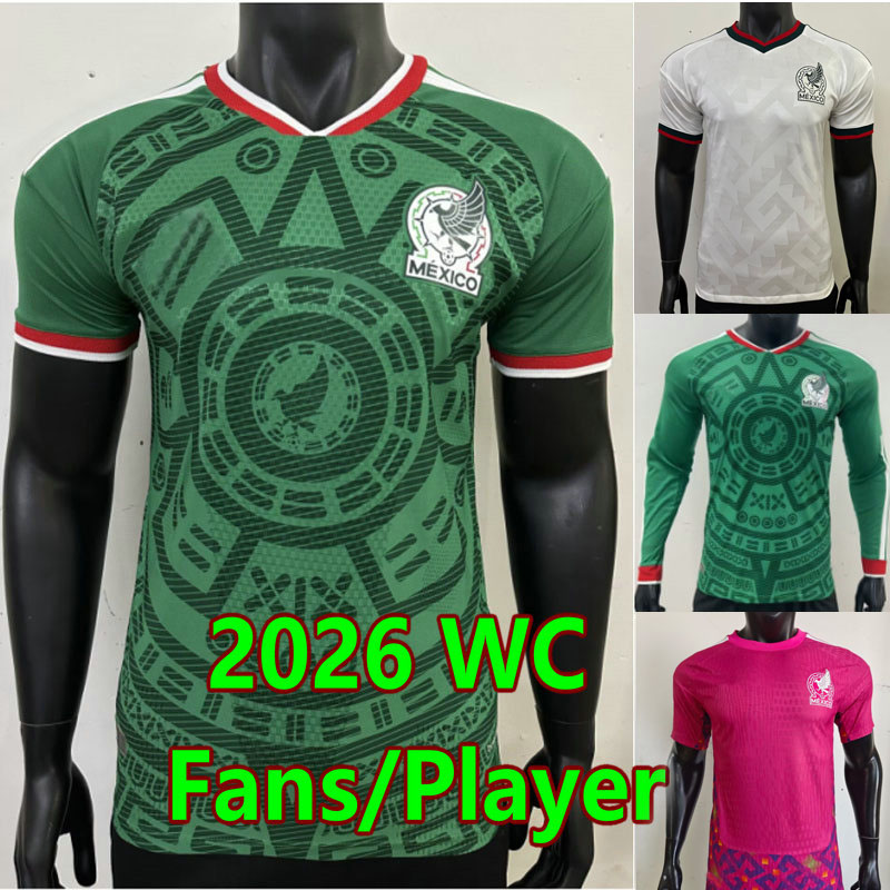 Mexico 2026 Soccer Jerseys RAUL CHICHARITO 25 26 gold cup Fans Player Version S.GIMENEZ H.LOZANO H.HERRERA Men WOMEN Kids Football Shirts Uniforms S-4XL