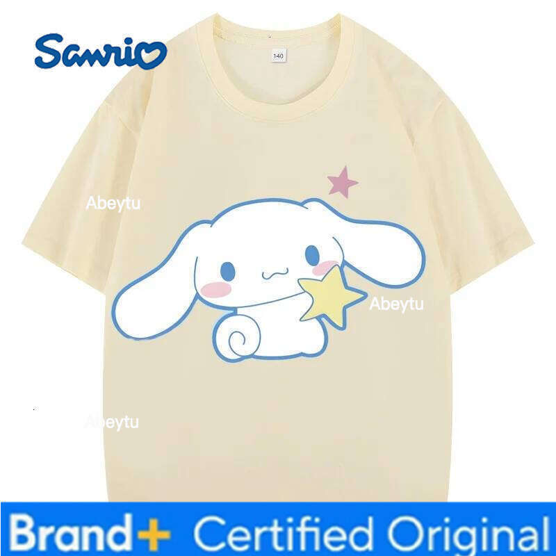 Sanrio New Children's T-Shirt Summer Short Sleeve Cartoon Kids' Clothing Girls Boys - Fun Anime Shirt for Kids H260120