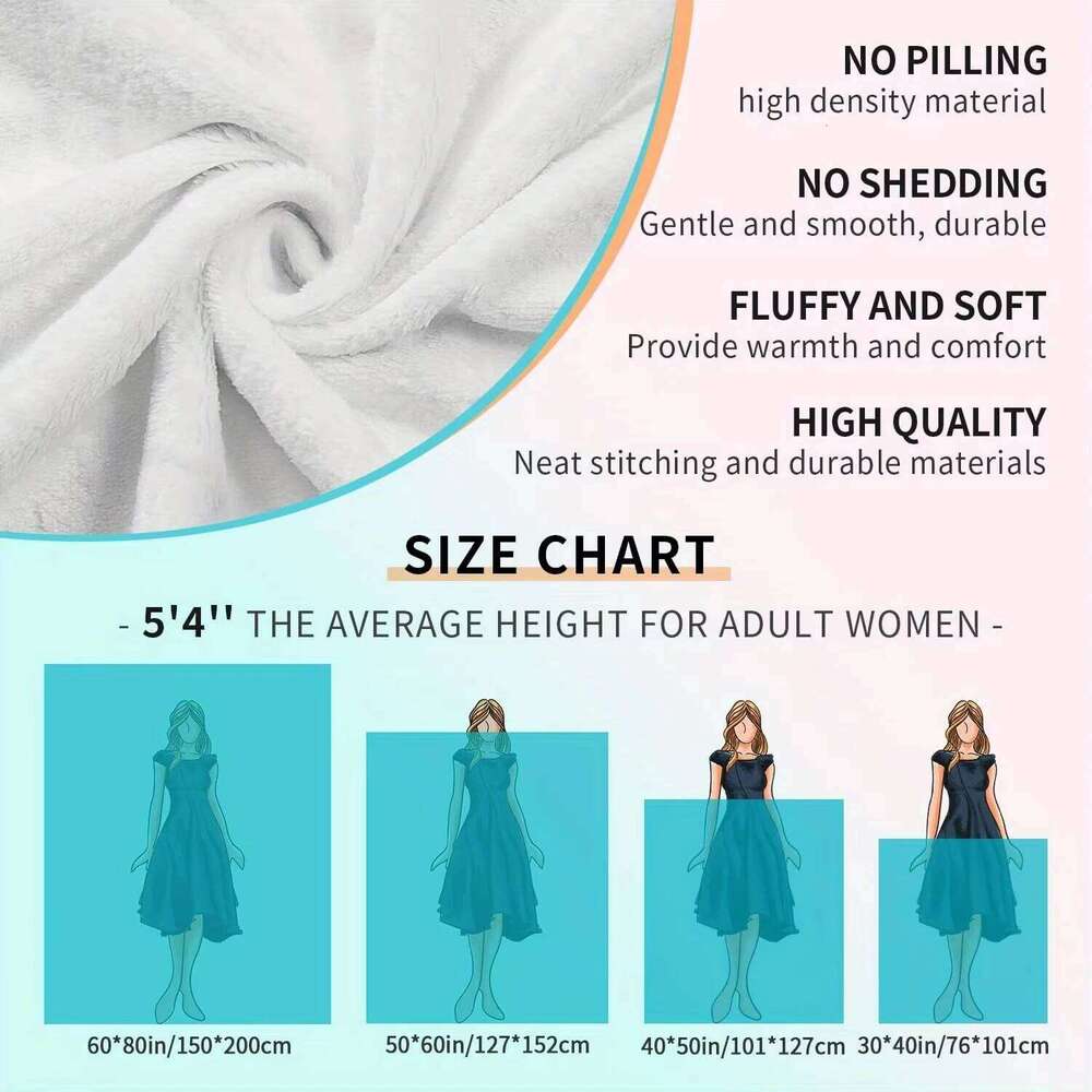 Winter New Custom Name Glam Flannel Throw Blanket with Fox & Butterfly Design Warm for Home Sofa Bed Travel Camping Office W260120