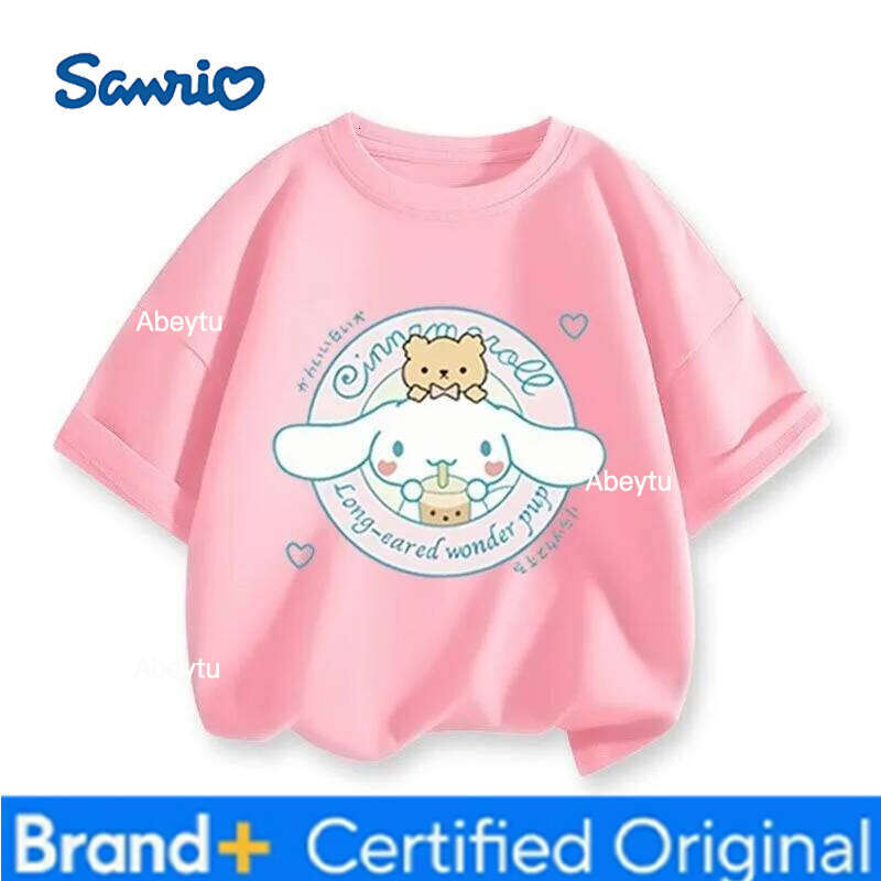 Sanrio Limited Time Special Offer Summer Kuromi Kids T-shirt Skin-friendly Breathable Machine Washable Low Maintenance Tops H260120