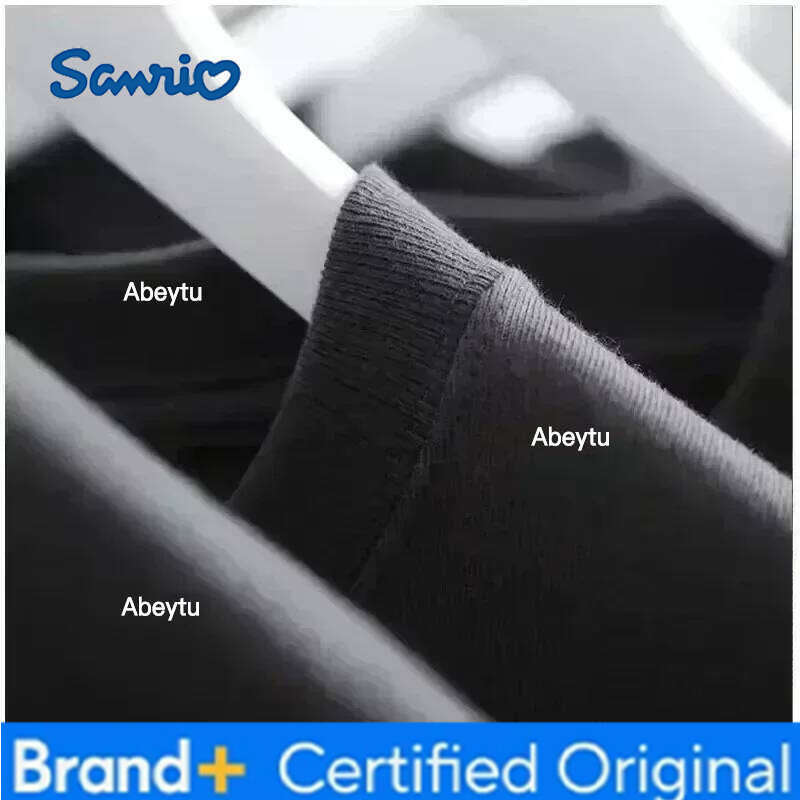 Sanrio American-style Cute Hello Kitty Printed Round-neck Pure Cotton Men's Short-sleeved T-shirt for 2025 Summer Couple H260120