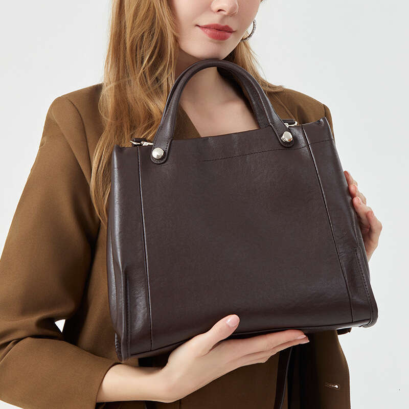 Luxury Shoulder Bags Totes Hobo Cross Border Hot Selling Top Layer Cowhide New Genuine Leather Women S Fashion Tote Bag Large Capacity Crossbody Handb