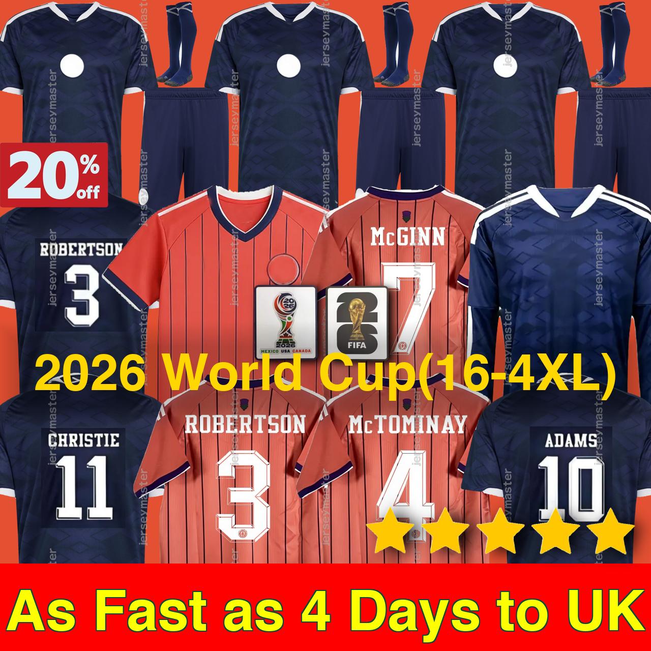 Scotland world cup 2026 Soccer Jersey Scotland football shirt home TIERNEY ROBERTSON football top CHRISTIE McGREGOR McGINN McKENNA men kids sets