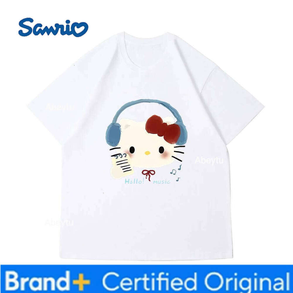 Sanrio Hello Kitty printed short-sleeved t-shirt - trendy summer must-have, versatile and popular, Korean-style top H260120