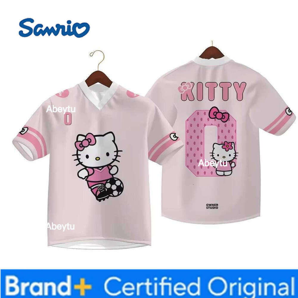 Sanrio 25 New Hello Kitty Kids Women's Short Sleeve Tee Casual 3D Printed Summer Cute Unisex Jersey Sport Top Men T-Shirt H260120