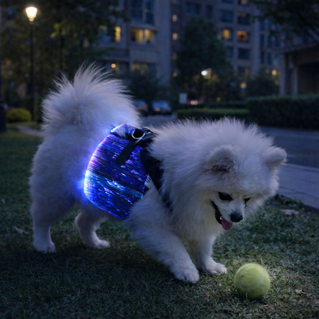 Pet supplies, dog harness, luminous chest strap, suitable for nighttime walking tools, anti loss LED wiring harness, pet dog accessories
