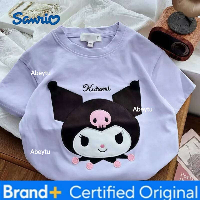 Sanrio Kulomi Children's T-shirt My melody cartoon cute print versatile summer cotton breathable short sleeve top wholesale H260120