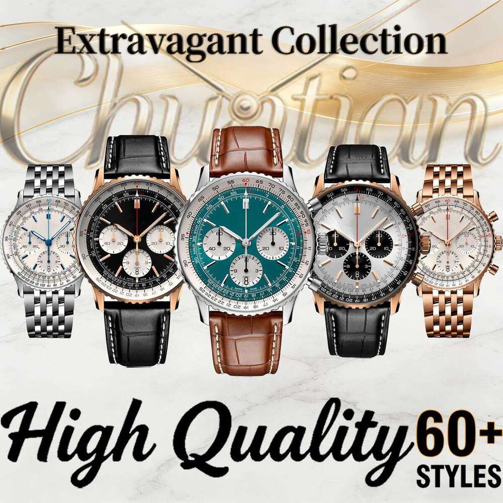 10A Breitinglity Watch Navitime Designer Mens Timepiece Watch Man High Quality Chronograph Leather Bands Super Clone Watch Movement Automatic Quartz Watch 9f7