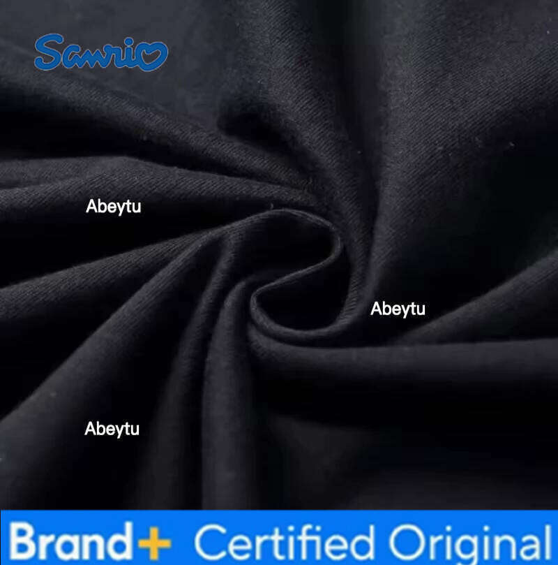 Sanrio 2025 Cotton Hello Kitty Kawaii ed Anime Fashion Women's Round Neck Summer Casual Street Sweet Girl Top T-shirt H260120