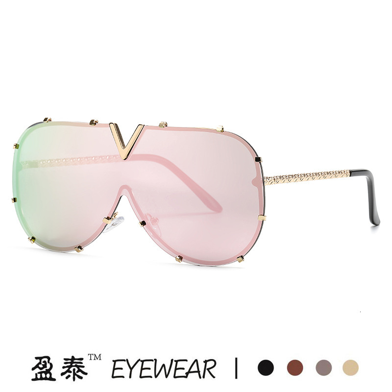 Luxury Brand Designer Sunglasses Unique Trendy Unisex V8 Sunglasses European And American Style Fashion Glasses One-Piece Unique Sunglasses Wholesale