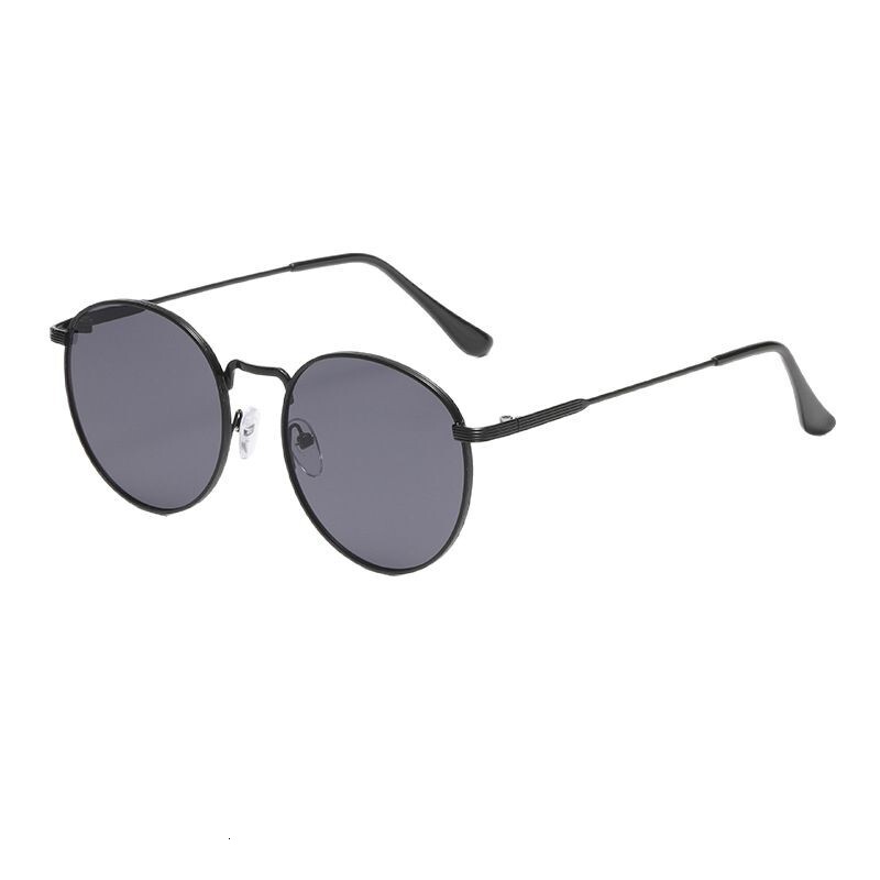 2026 New Korean Fashion Trend Slim Face Round Frame Retro Street Unisex Internet Celebrity Same Style Sunglasses
