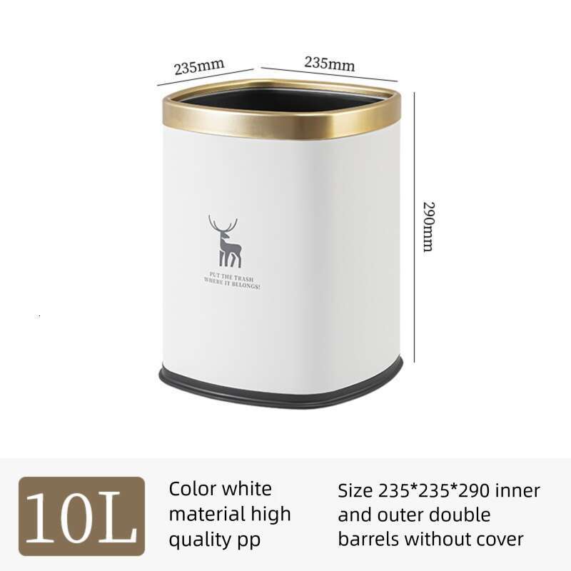 Home Use Kitchen Trash Can Dual Compartment Premium Dustbin for Living Room Bedroom Decor Large Capacity Space-Saving Bathroom Container