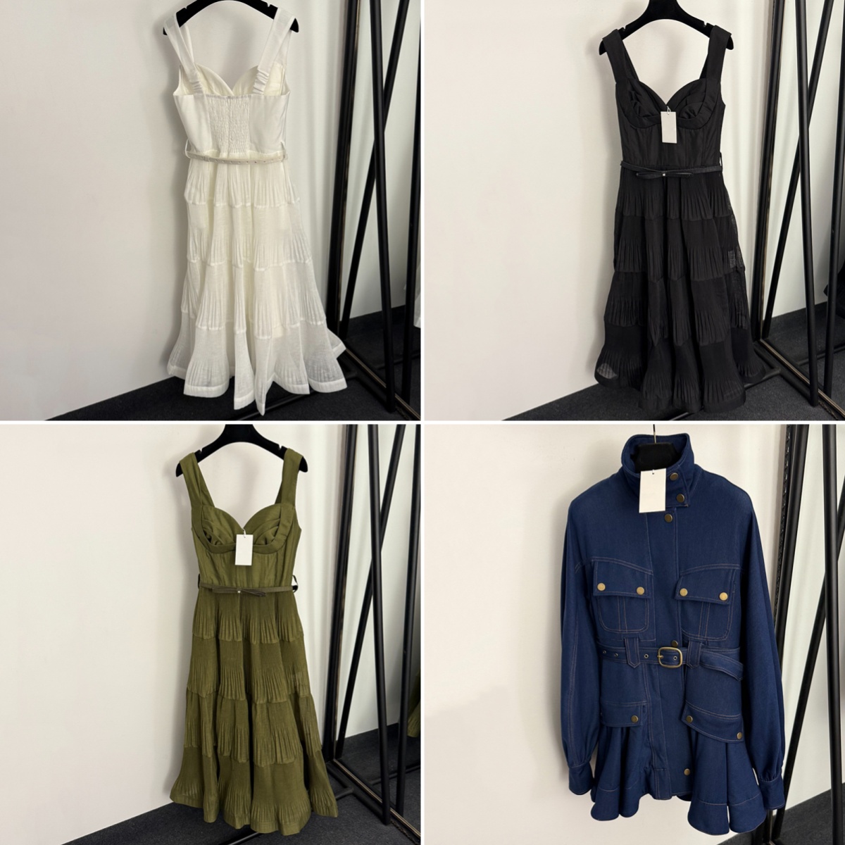 Holiday Beach Dresses Women Designer Sling Dress Sexy Padded Up Long Skirt Street Style Denim Cardigan Dress