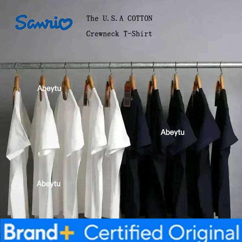 Sanrio 2025 new Printed Pink Cute Graffiti Kitty Cat Short Sleeved T-shirt for Men and Women Quick Drying Top H260120