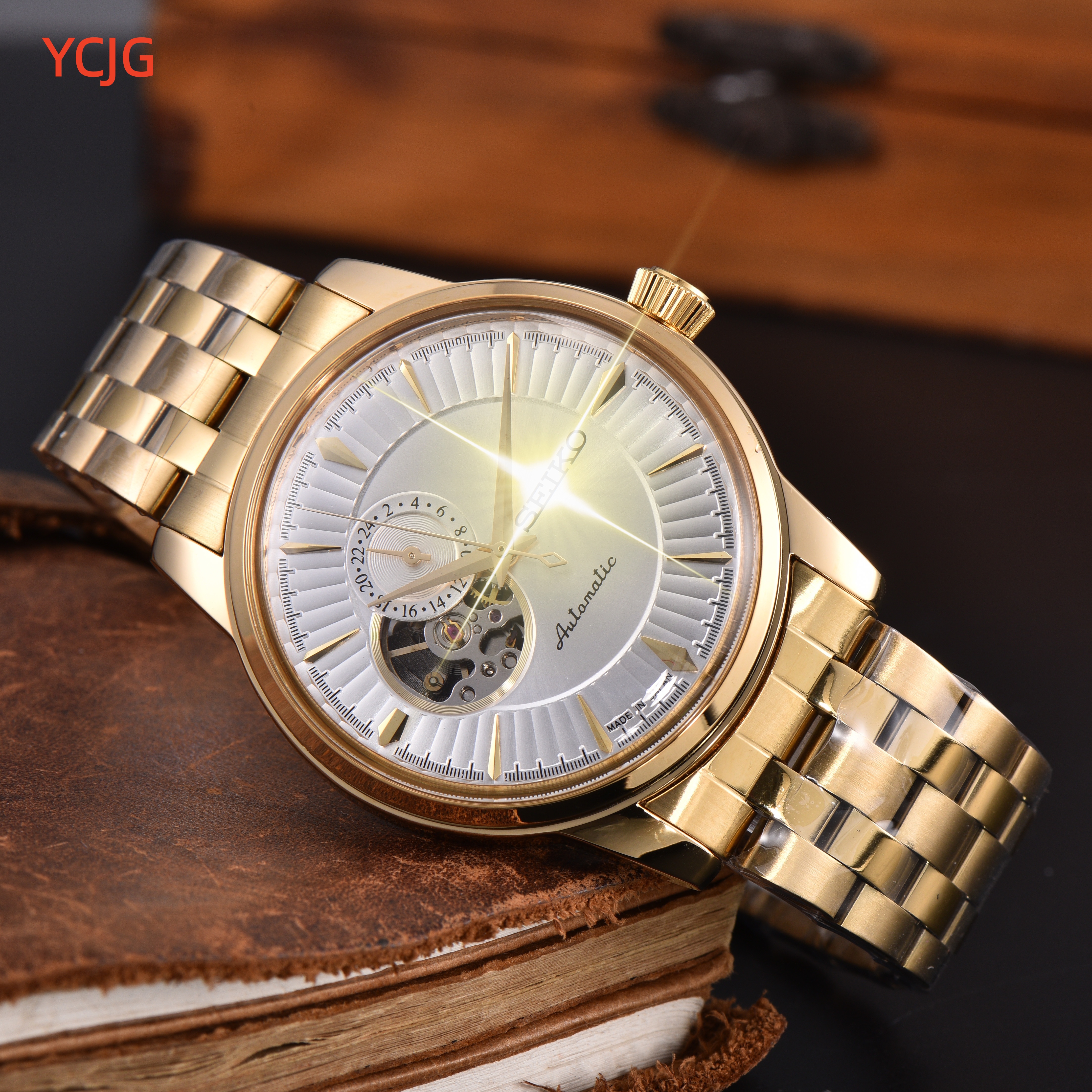 HOT TOP Design Mens women Seikity Watches automatic quartz Movement Male Clock Luxury Business Designer for Men Watch machinery luxe Wristwatches 381