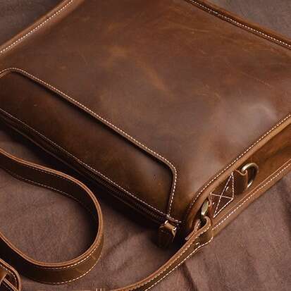 Luxury Shoulder Bags Totes Men S Single Handmade Genuine Leather Casual Satchel Messenger Cowhide Bag SENYY