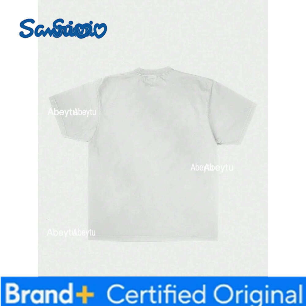 Sanrio Children's short-sleeved 2025 summer boys and girls Japanese cartoon KT cat T baby children's trendy T-shirt White classic H260120