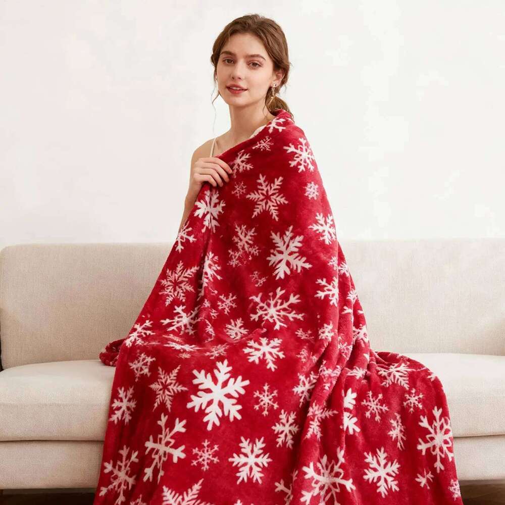 Blankets and Throws Soft Fleece Warm Home Decor Winter Flannel Blanket Christmas Decorations for Women Wife Sofa Bed W260120