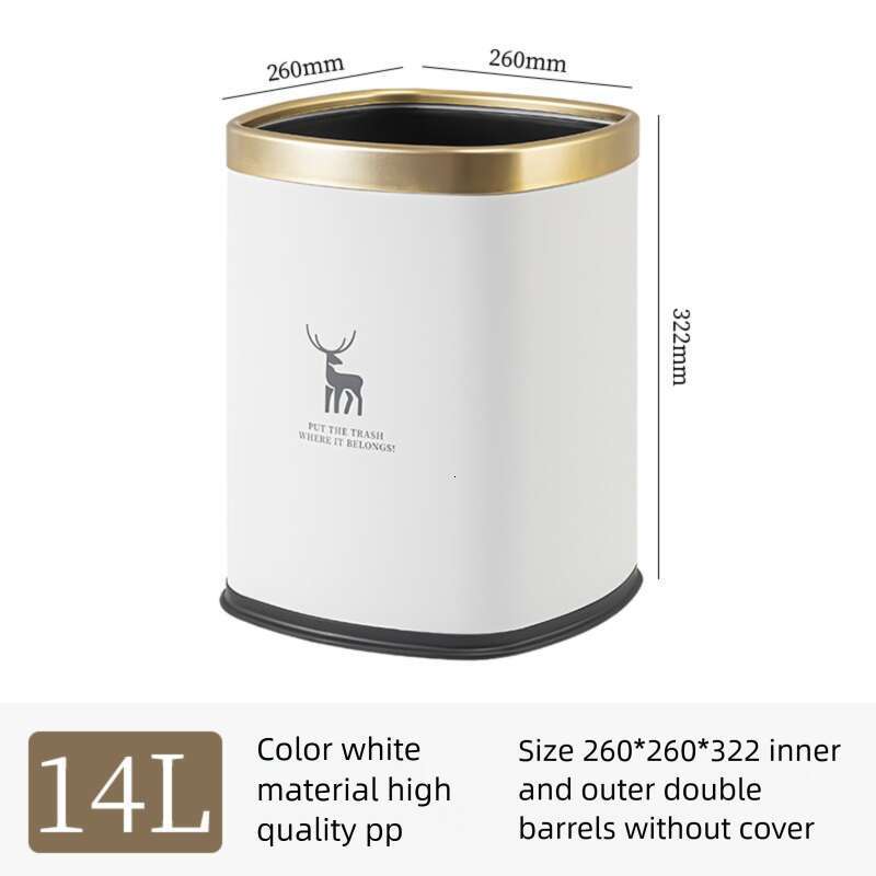 Home Use Kitchen Trash Can Dual Compartment Premium Dustbin for Living Room Bedroom Decor Large Capacity Space-Saving Bathroom Container