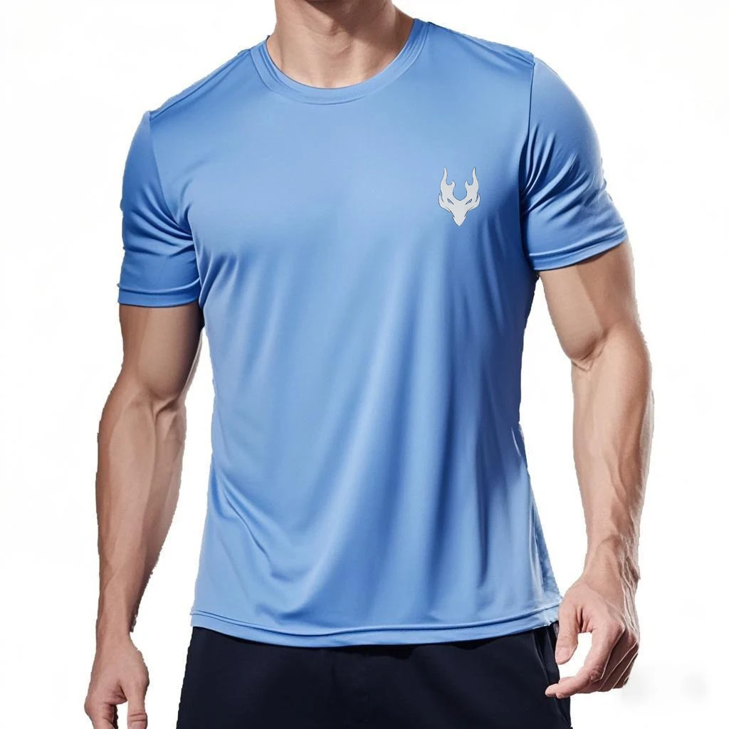 Mens Running T-Shirt Summer Sport Tops Tee Male Football Clothing Quick Dry Tshirt Gym Fitness Workout T Shirt Men 260119