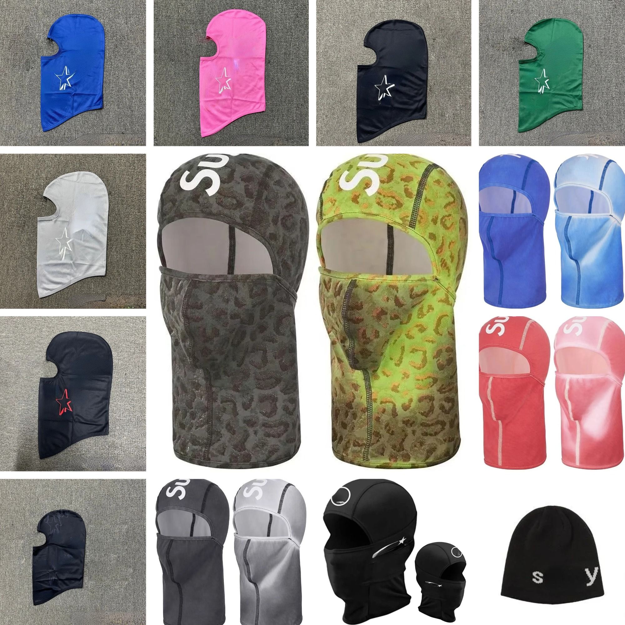 Cycling Masks Designer Masks Luxury Thermochromic Color-changing Mask Windproof Warm Headgear - knitted Cap Men And Women Masks