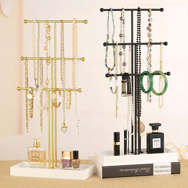 New jewelry stand metal three-layer jewelry display stand watch display props earring storage display stand L260120
