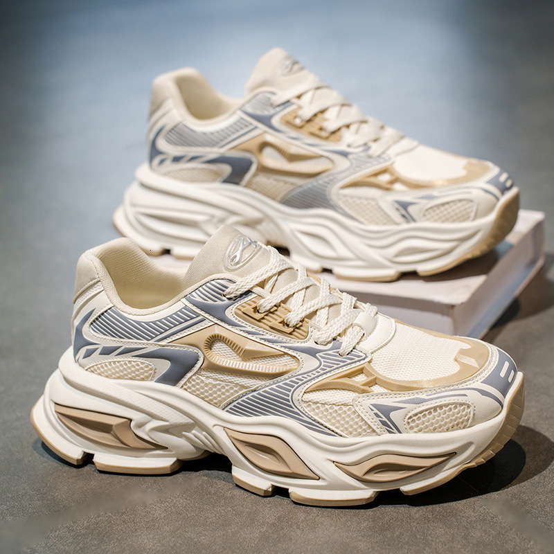 Ddmybagsvip Autumn New Breathable Men S Sports Trendy Versatile Thick Soled Height Increasing Casual Running Dad Shoes Outdoor Shoes