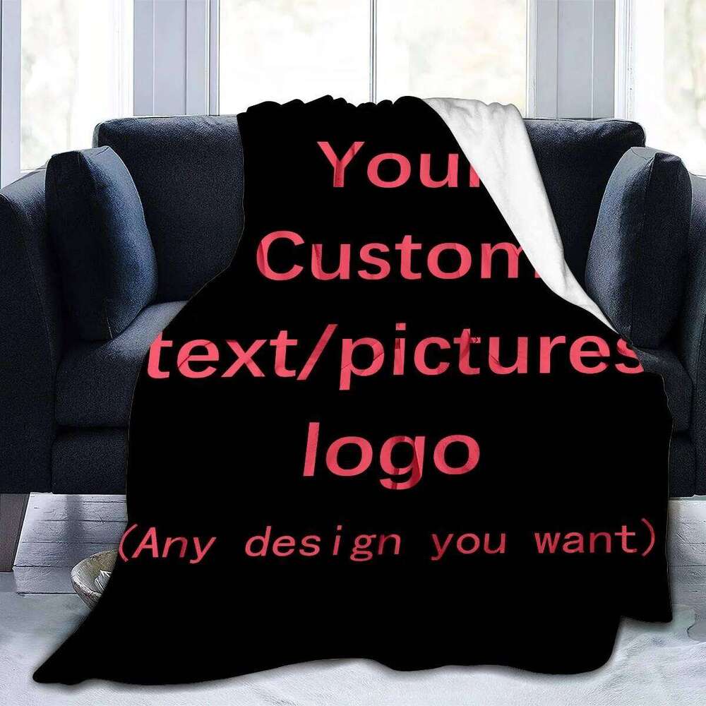 1pc Custom Digital Flannel Fleece Blanket, Personalized With Various Images, Gift For Girls, Boys, Adults, Travel - Warm Throw W260120