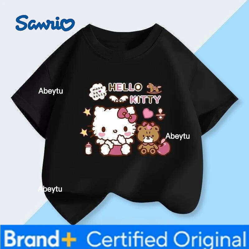 Sanrio Summer Hot Sale Cinnamoroll Kids T-shirt Comfort Loose Breathable Machine Washable Low Maintenance Tops H2601201