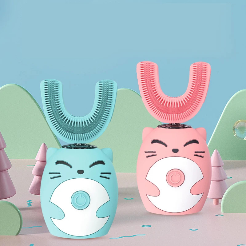 Sonic Electric Toothbrush Kids U-shaped Smart 360 Degrees Ultrasonic Tooth Brush Teeth Whitening For Children IPX7 Waterproof 260119