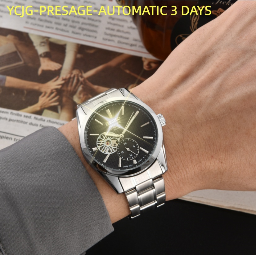HOT TOP Design Mens women Seikity Watches automatic quartz Movement Male Clock Luxury Business Designer for Men Watch machinery luxe Wristwatches 375
