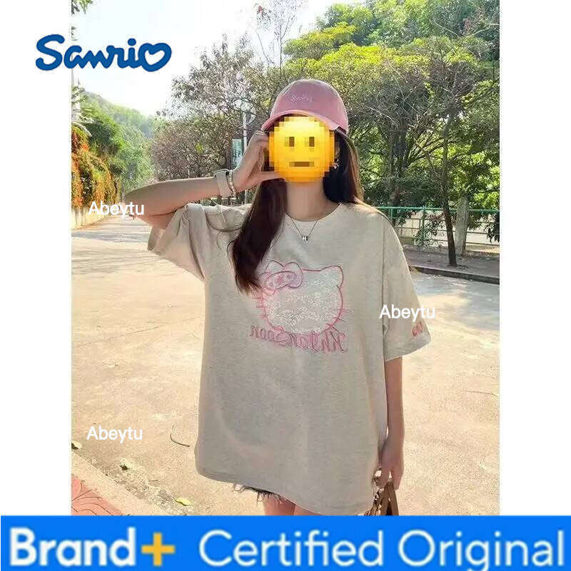 Sanrio s Cartoon Long Sleeve Hello Kittys Student T Shirt Loose Versatile New Style Simple Creative Hot Selling High End Gifts H260120