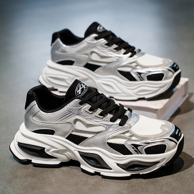 Ddmybagsvip Autumn New Breathable Men S Sports Trendy Versatile Thick Soled Height Increasing Casual Running Dad Shoes Outdoor Shoes