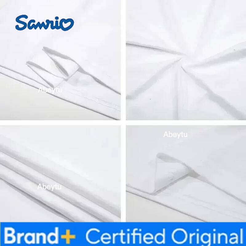 Sanrio MINISO Super Cute Hello Kitty Women's Summer T-shirt Y2K Retro Loose Casual Short-sleeved Kaway Tops H260120