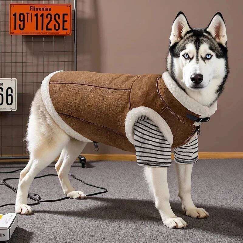 Famous brand Large Clothing Winter Big Dog Vest Coat Jacket Border Collie Husky Samoyed Labrador Golden Retriever Clothes Pet Apparel pupakaIK