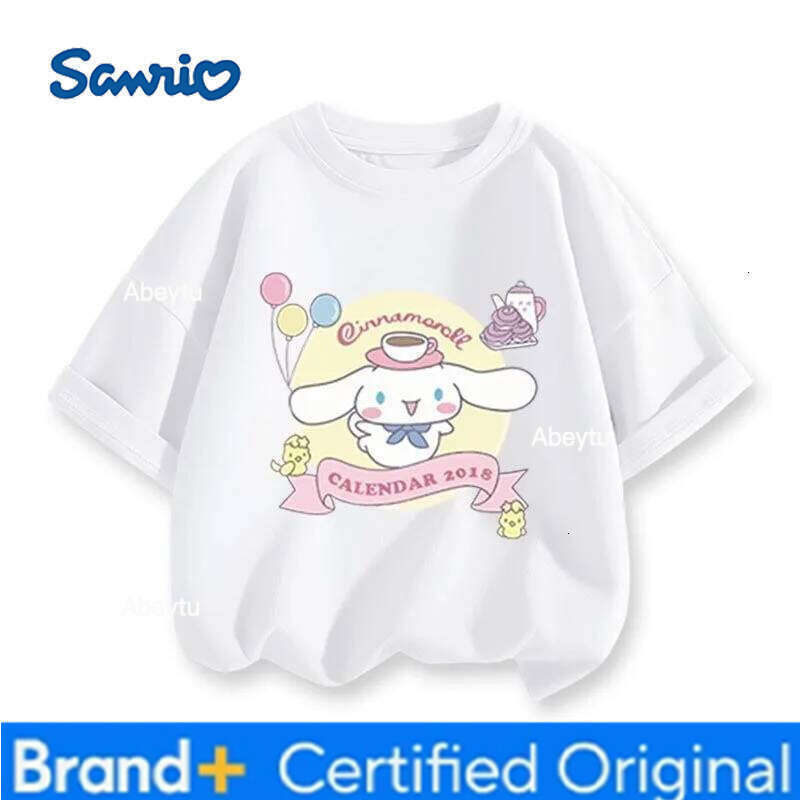 Sanrio Limited Time Special Offer Summer Kuromi Kids T-shirt Skin-friendly Breathable Machine Washable Low Maintenance Tops H2601201