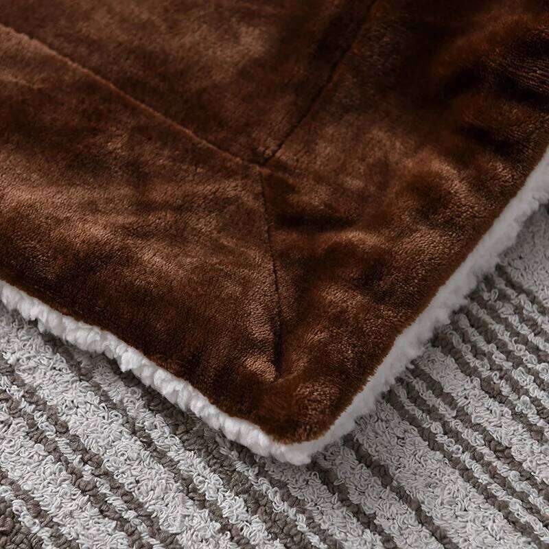 Lamb Wool Flannel Blacket Nordic Light Luxury Style Quilt Double Layer Thickened Blanket for Bed Bedroom Living Room W260120