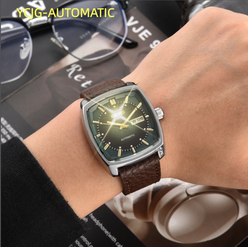 HOT TOP Design Mens women Seikity Watches automatic quartz Movement Male Clock Luxury Business Designer for Men Watch machinery luxe Wristwatches 373