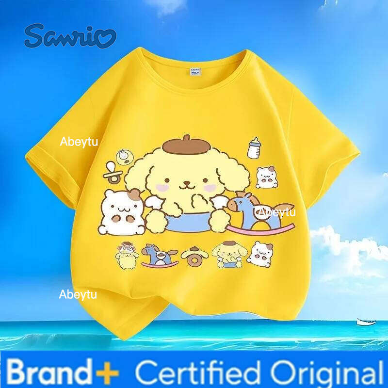 Sanrio Best Seller Low Price My Melody Kids T-Shirts Summer Trendy | Crew Neck Loose Short Sleeves for Boys & Girls H2601201
