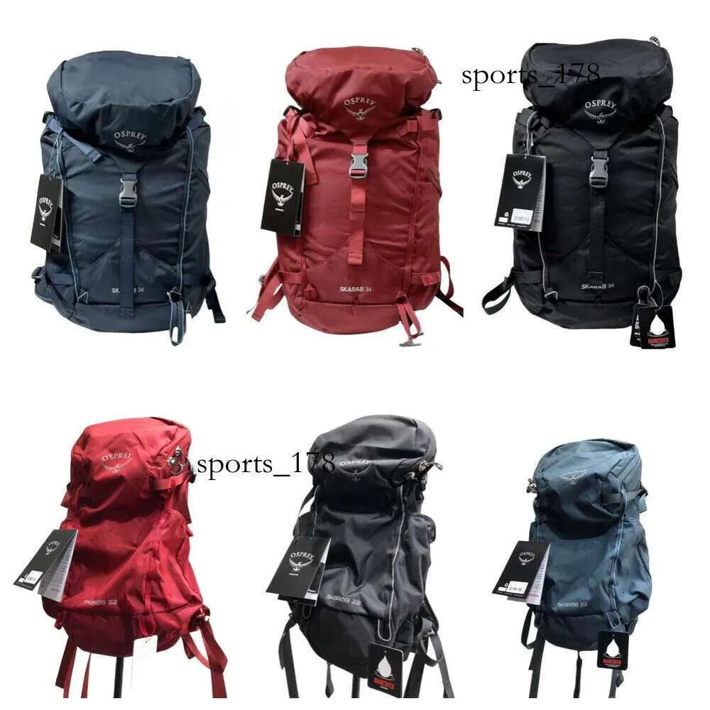 22-34L OSPREY Fashion Outdoor Lightweight Rucksack Large Capacity Backpack Hiking Teenagers Schoolbag Student Sports Bag wmx