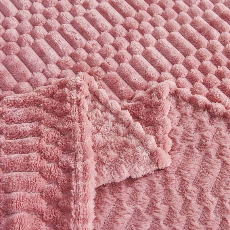 Soft Warm Fluffy Solid Colour Air Conditioning Blanket Sofa Cover Milk Velvet Bedspread Bed for Adults Kids Pet Home Textile W260120