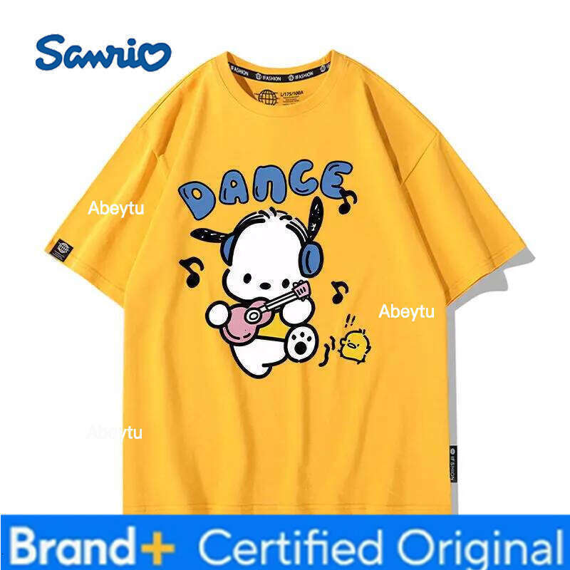 Sanrio Summer Baby Girls 100% Cotton Clothes Kid Children Boy Cute Pochacco Printed T-shirts Cartoon Short Sleeve Top Outfits H260120