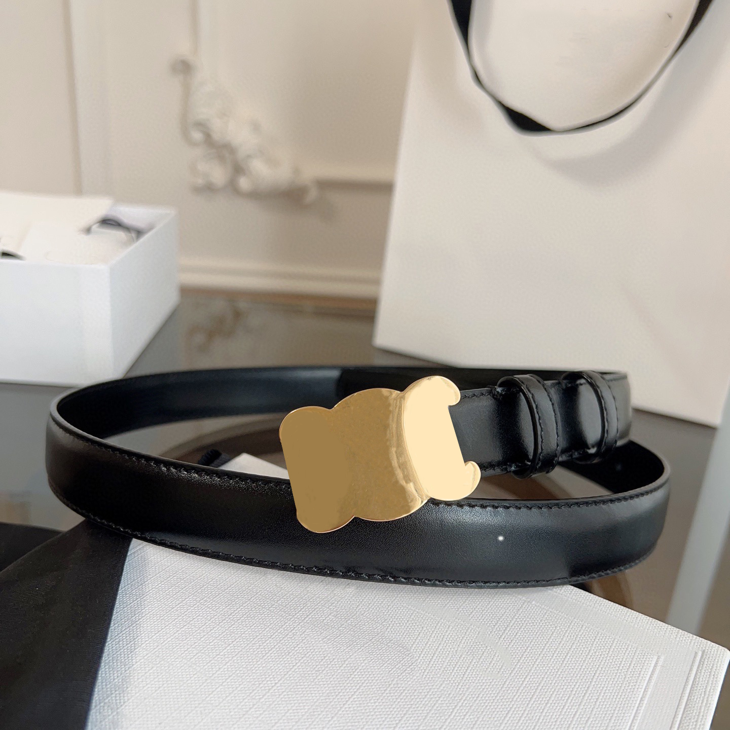 Luxury designer belt for women Belt 2.5cm genuine leather belts letter logo fashion minimalist gold and silver pin buckle solid color classic buckle Gift Selection