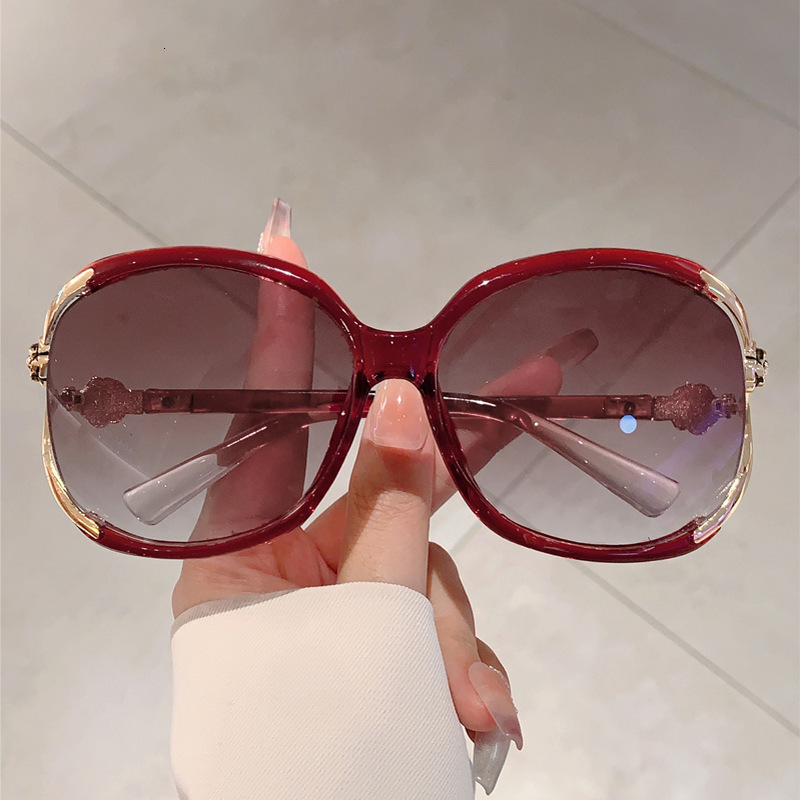 Luxury Brand Designer Sunglasses European And American Style INS Camellia Fashion Sunglasses High-End Elegant Trendy UV Protection Women's Street
