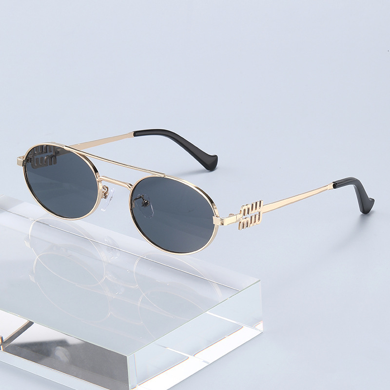 Trendy Sunglasses for Men and Women, New Retro Double Bridge Small Oval Sunglasses, UV Protection Glasses Wholesale